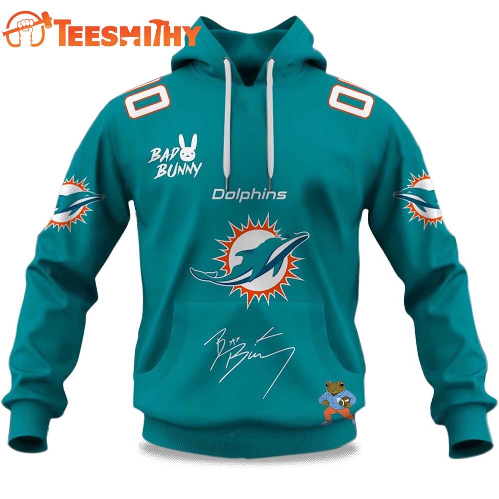 Personalized Miami Dolphins NFL Bad Bunny Super Bowl LX 2025 2026 Hoodie Shirt