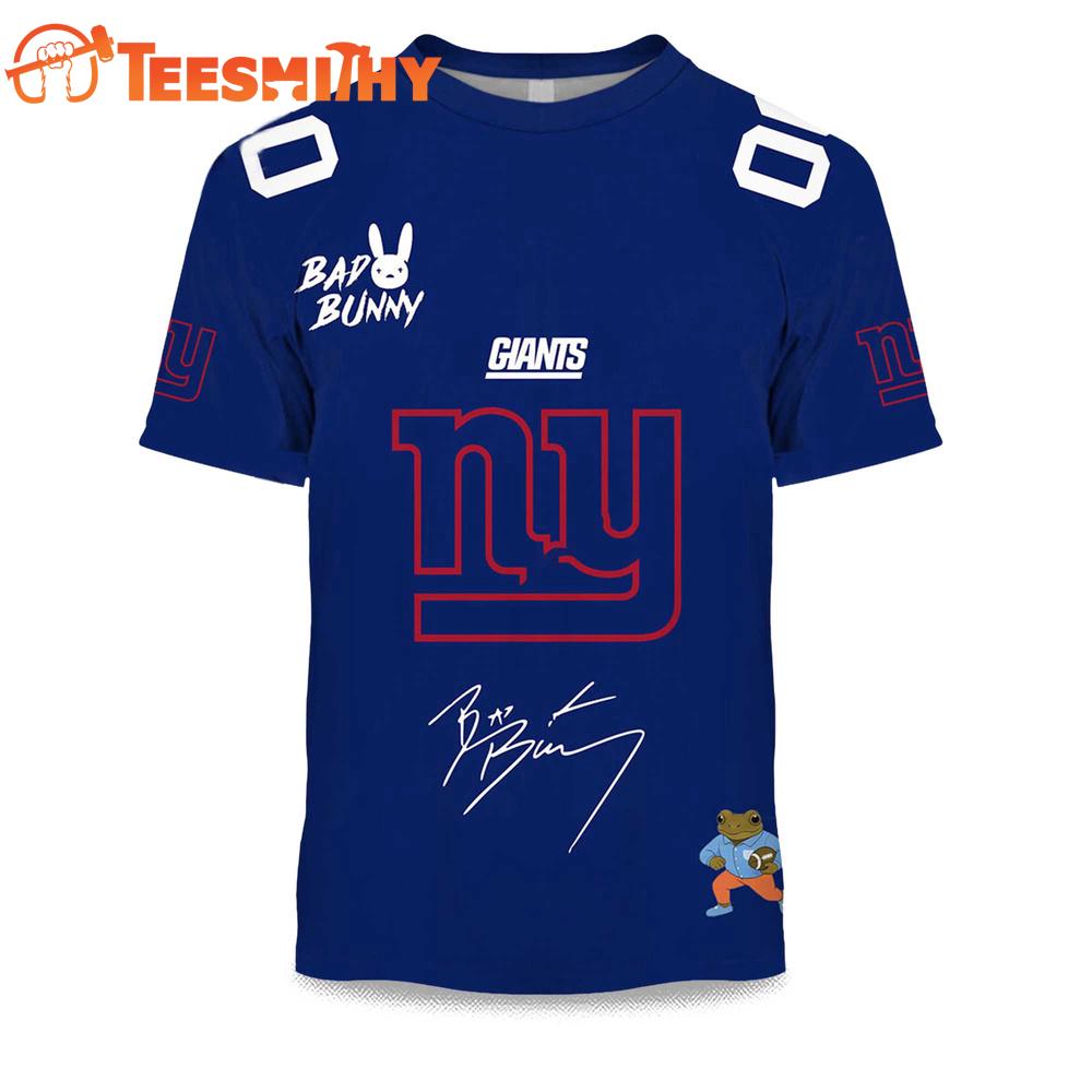 Personalized New York Giants NFL Bad Bunny 2026 Super Bowl LX Limited Edition 3D Shirt