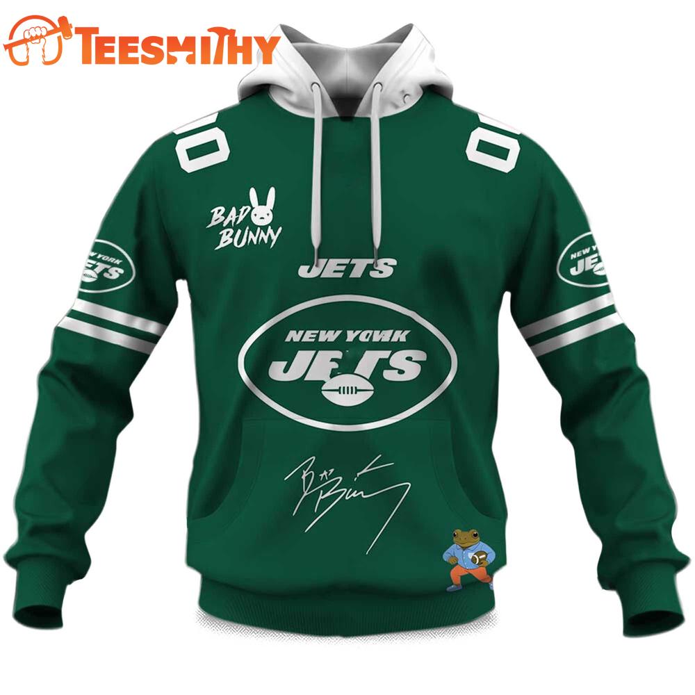 Personalized New York Jets NFL Bad Bunny Super Bowl LX 2025 2026 Hoodie Shirt