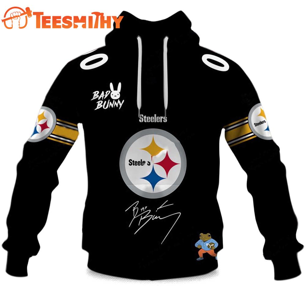 Personalized Pittsburgh Steelers NFL Bad Bunny Super Bowl LX 2025 2026 Hoodie Shirt