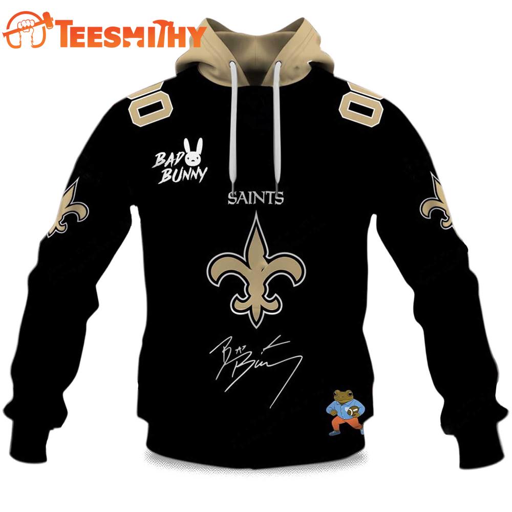 Personalized Saints NFL Bad Bunny Super Bowl LX 2025 2026 Hoodie Shirt