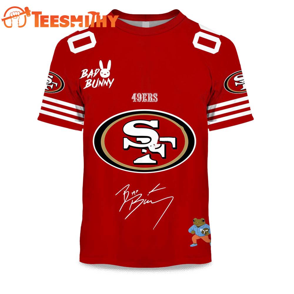 Personalized San Francisco 49ers NFL Bad Bunny 2026 Super Bowl LX Limited Edition 3D Shirt
