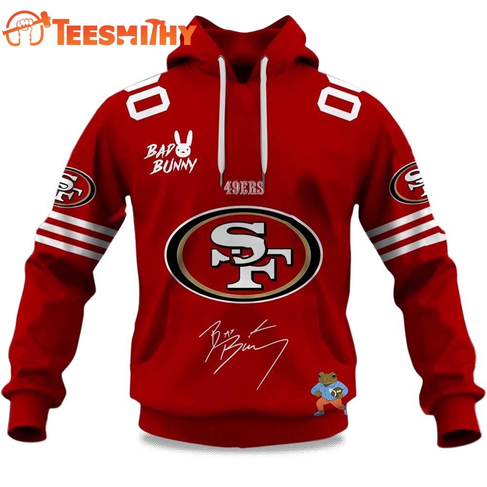 Personalized San Francisco 49ers NFL Bad Bunny Super Bowl LX 2025 2026 Hoodie Shirt