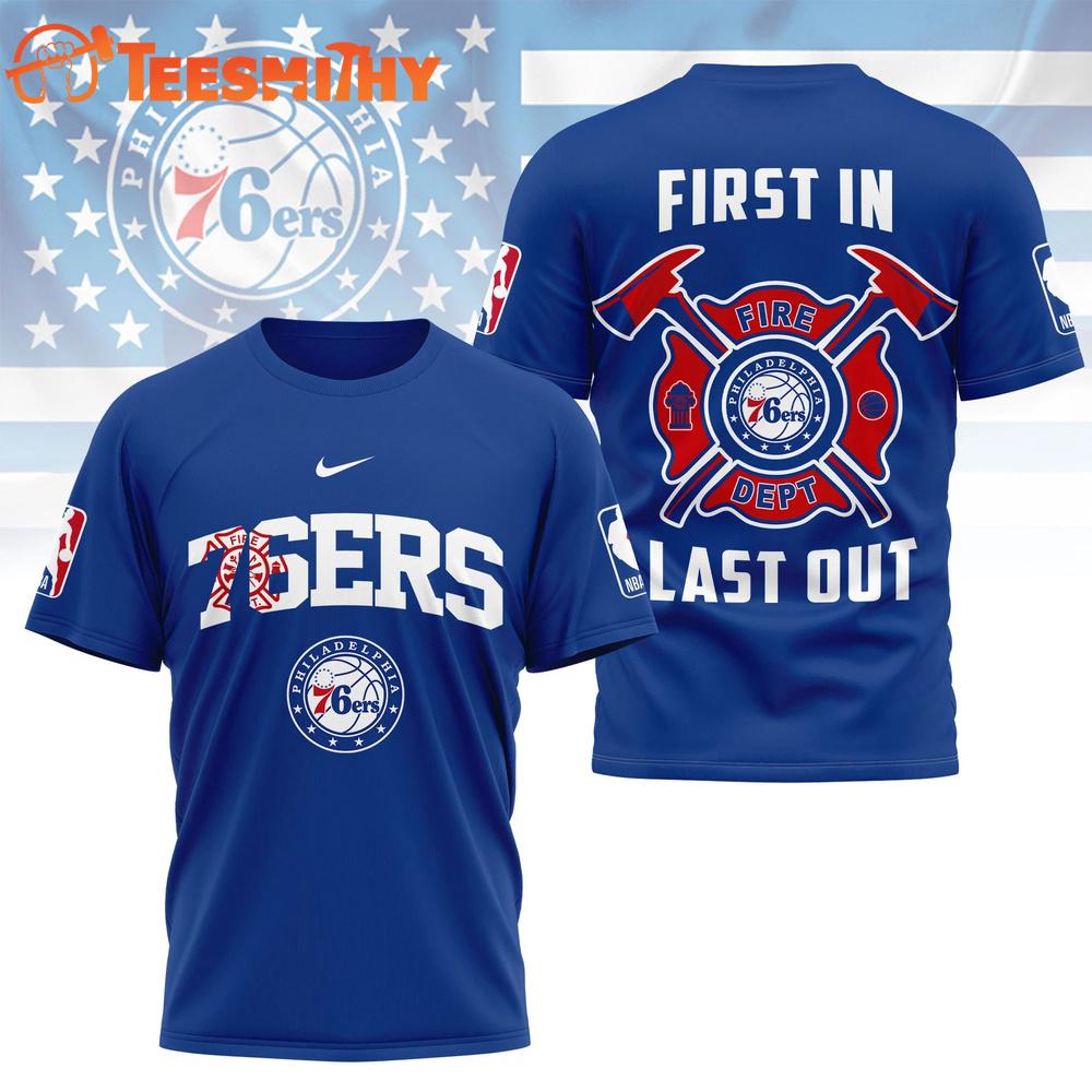 Philadelphia 76ers 2026 NBA Fire Dept Special New 3D Shirt