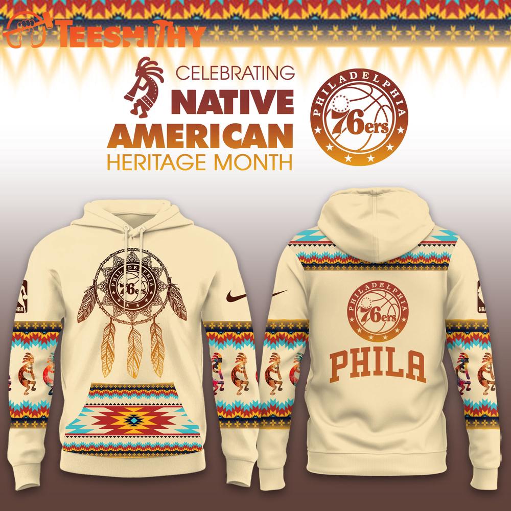 Philadelphia 76ers NBA Native American Heritage Limited Edition Hoodie Shirt