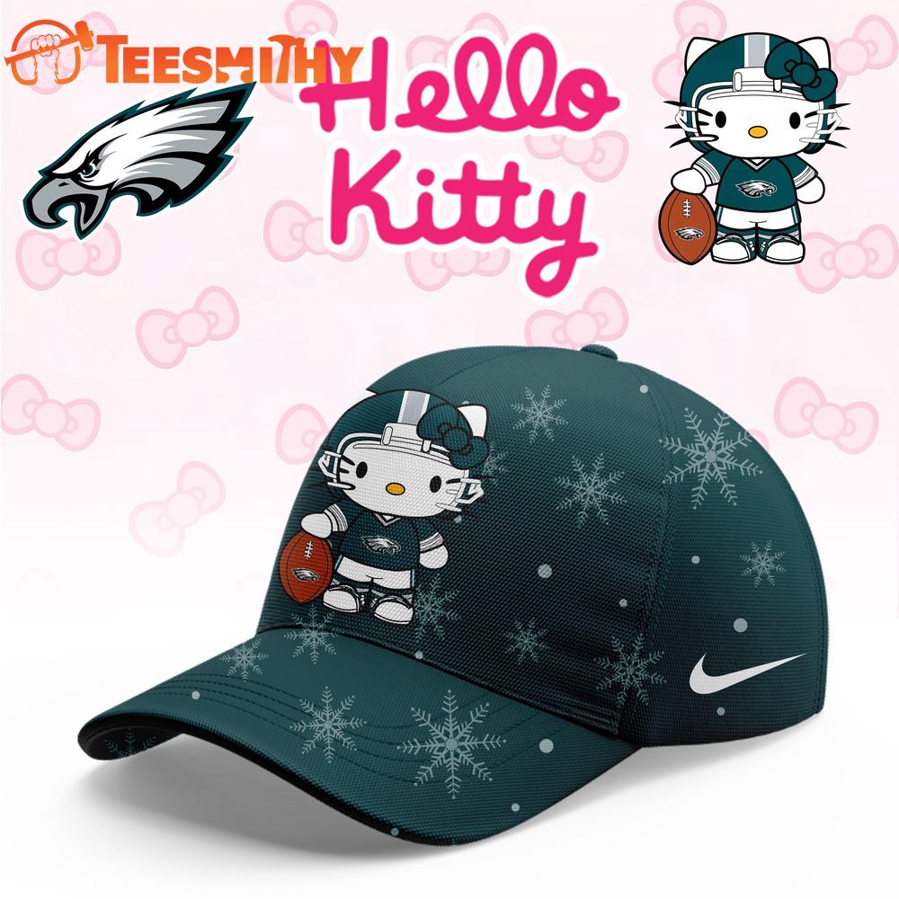 Philadelphia Eagles 2025 Football Christmas Hello Kitty Limited Cap