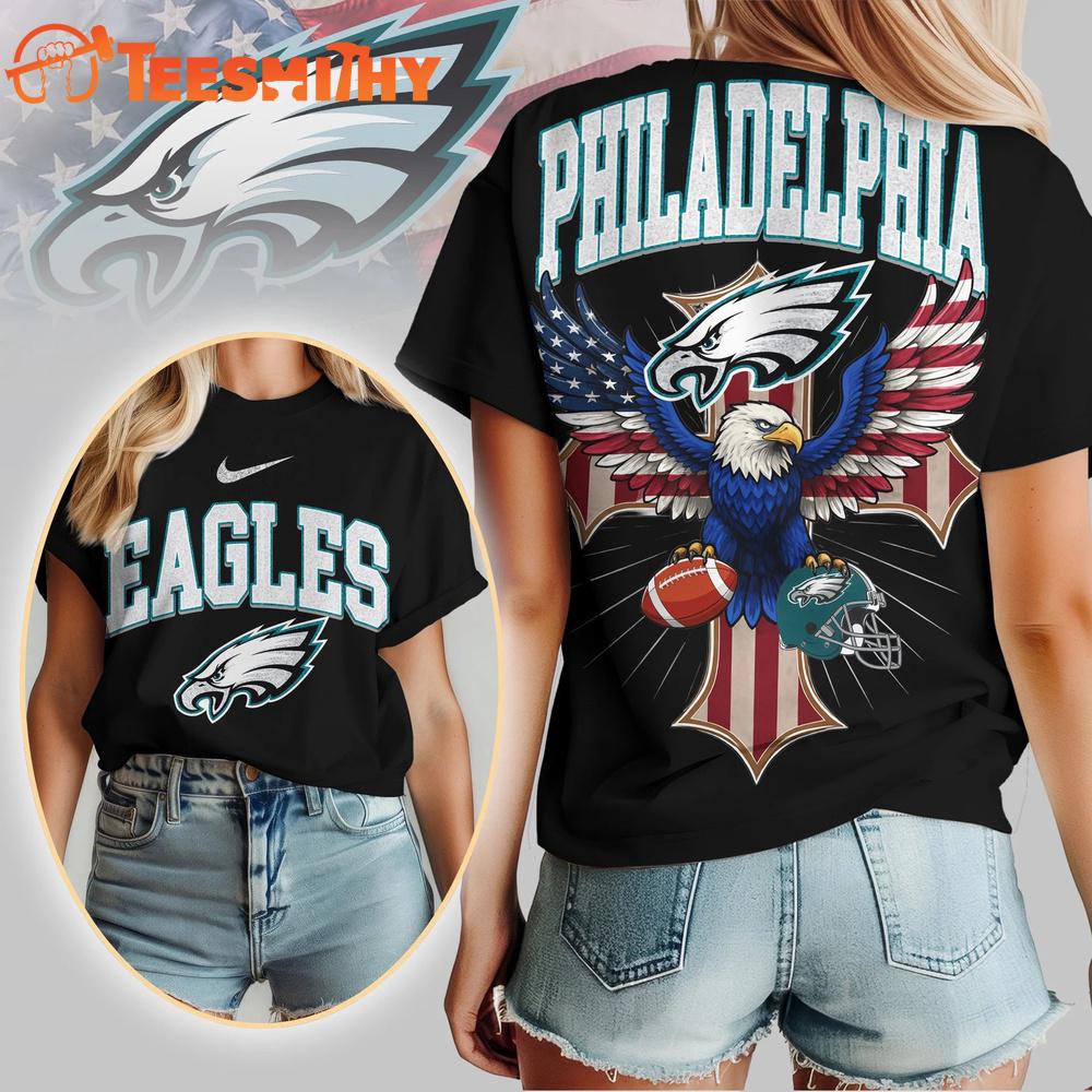 Philadelphia Eagles 2026 NFL Freedom Eagle All Over Print Shirt