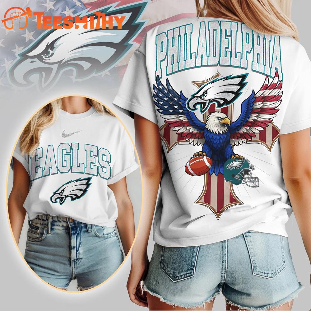 Philadelphia Eagles 2026 NFL Freedom Eagle All Over Print Shirt