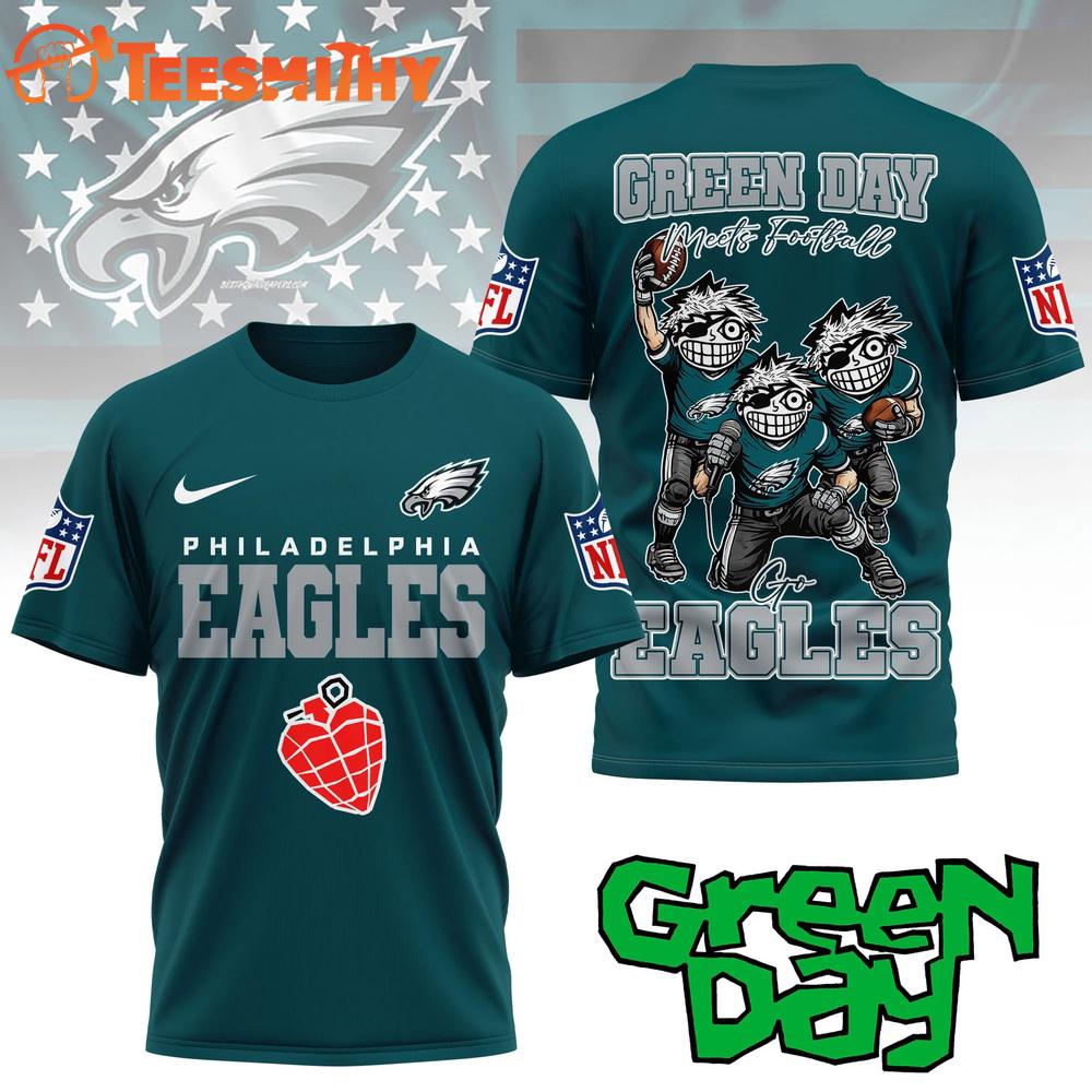 Philadelphia Eagles 2026 NFL Green Day All Over Print Shirt