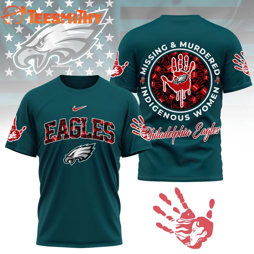 Philadelphia Eagles 2026 NFL Missing Murdered Indigenous Women Awareness 3D Shirt