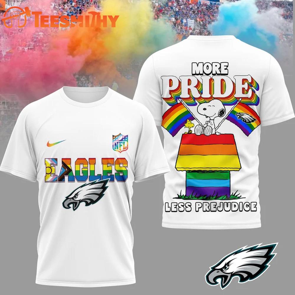 Philadelphia Eagles 2026 NFL Snoopy Pride Month 3D T-Shirt