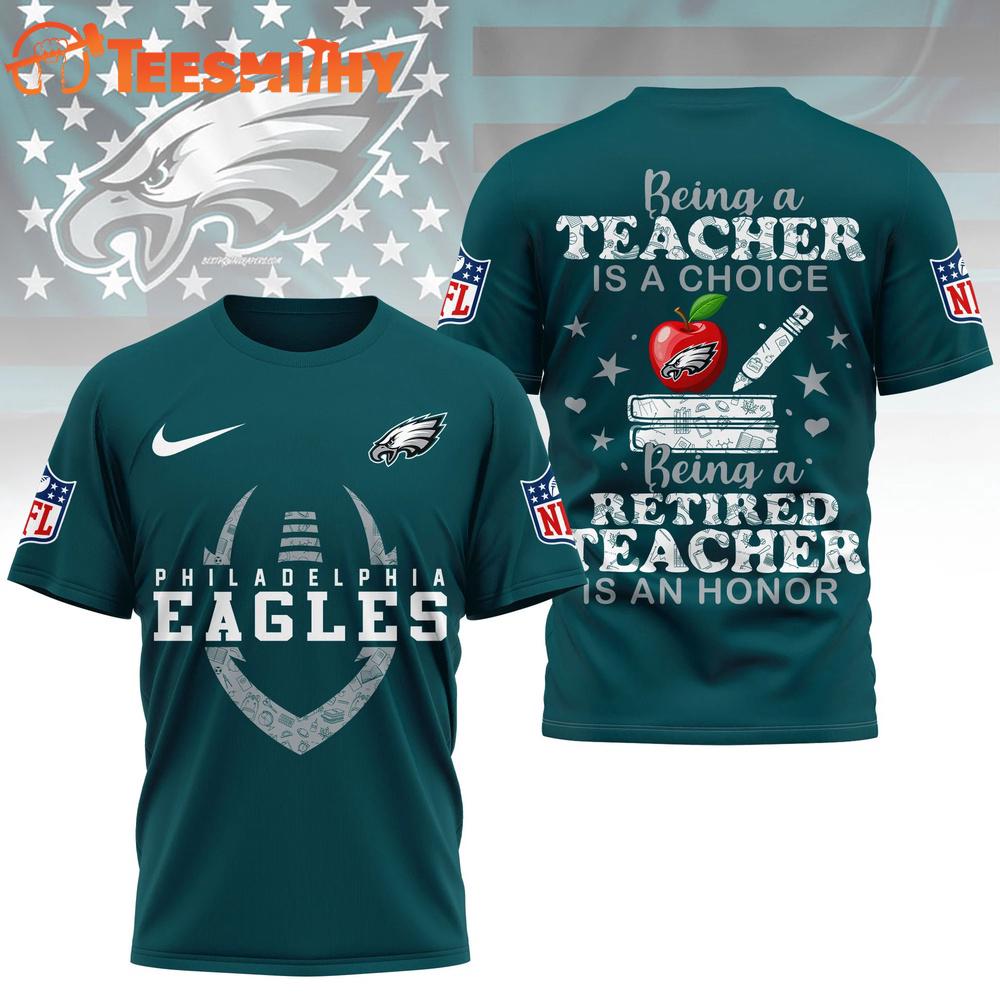 Philadelphia Eagles 2026 NFL Teacher Honor 3D T Shirt