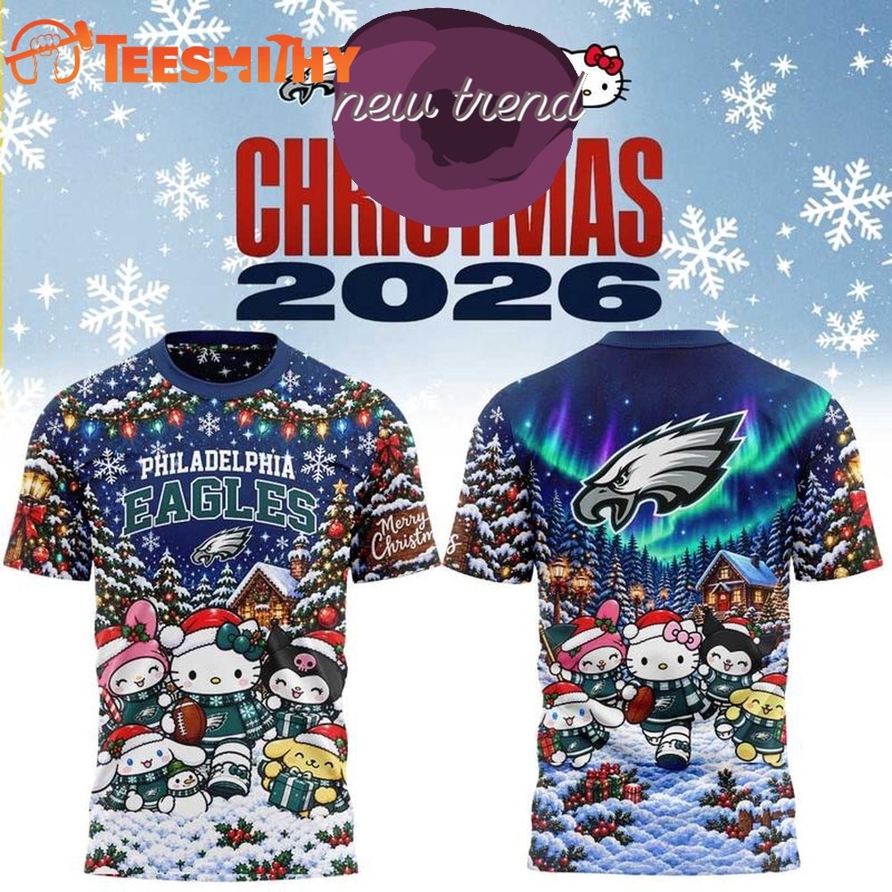 Philadelphia Eagles Hello Kitty Christmas Day 2026 Special New T Shirt