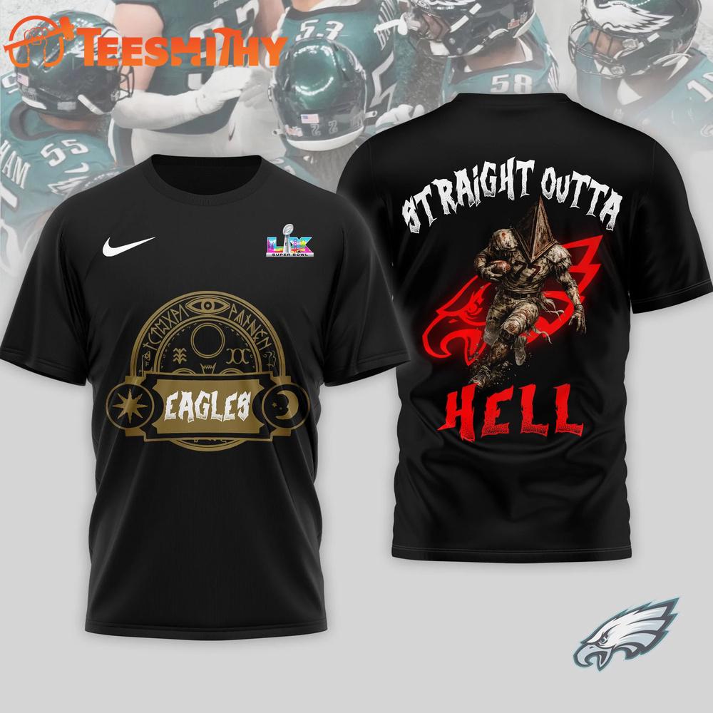 Philadelphia Eagles NFL 2026 Super Bowl x Silent Hill 3D Shirt