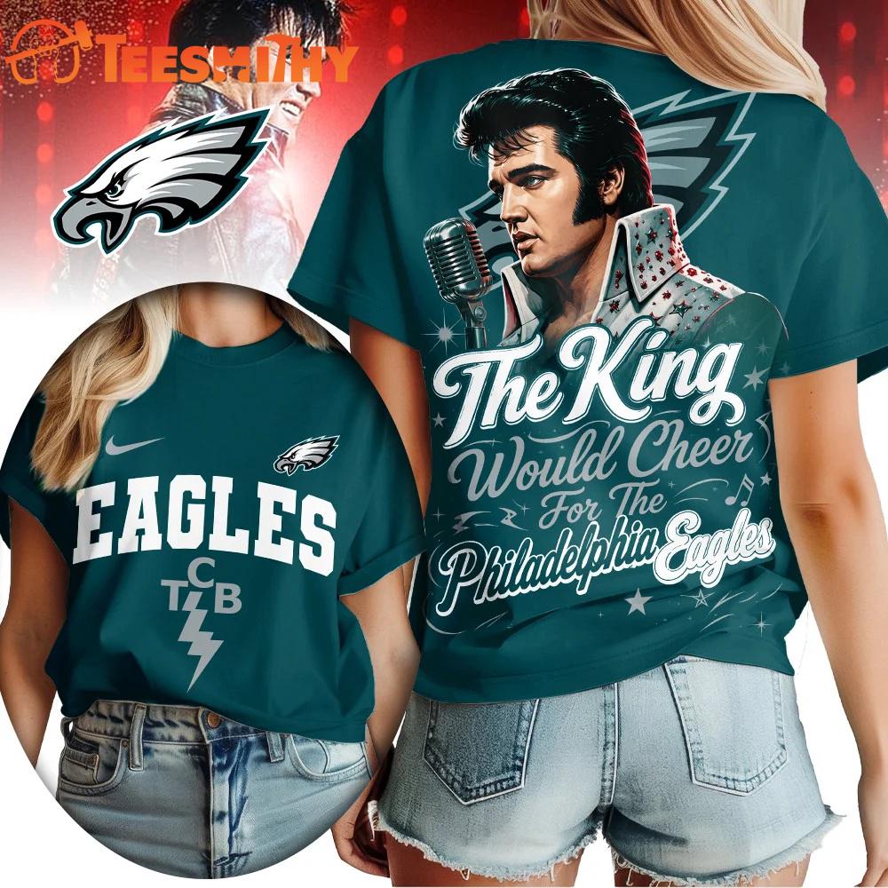 Philadelphia Eagles NFL Elvis Presley The King All Over Print Shirt