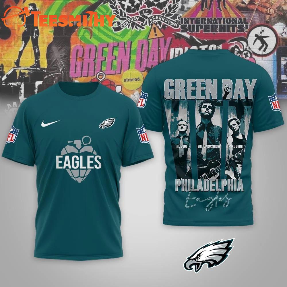 Philadelphia Eagles NFL Green Day x Super Bowl LX Special Edition 3D Shirt