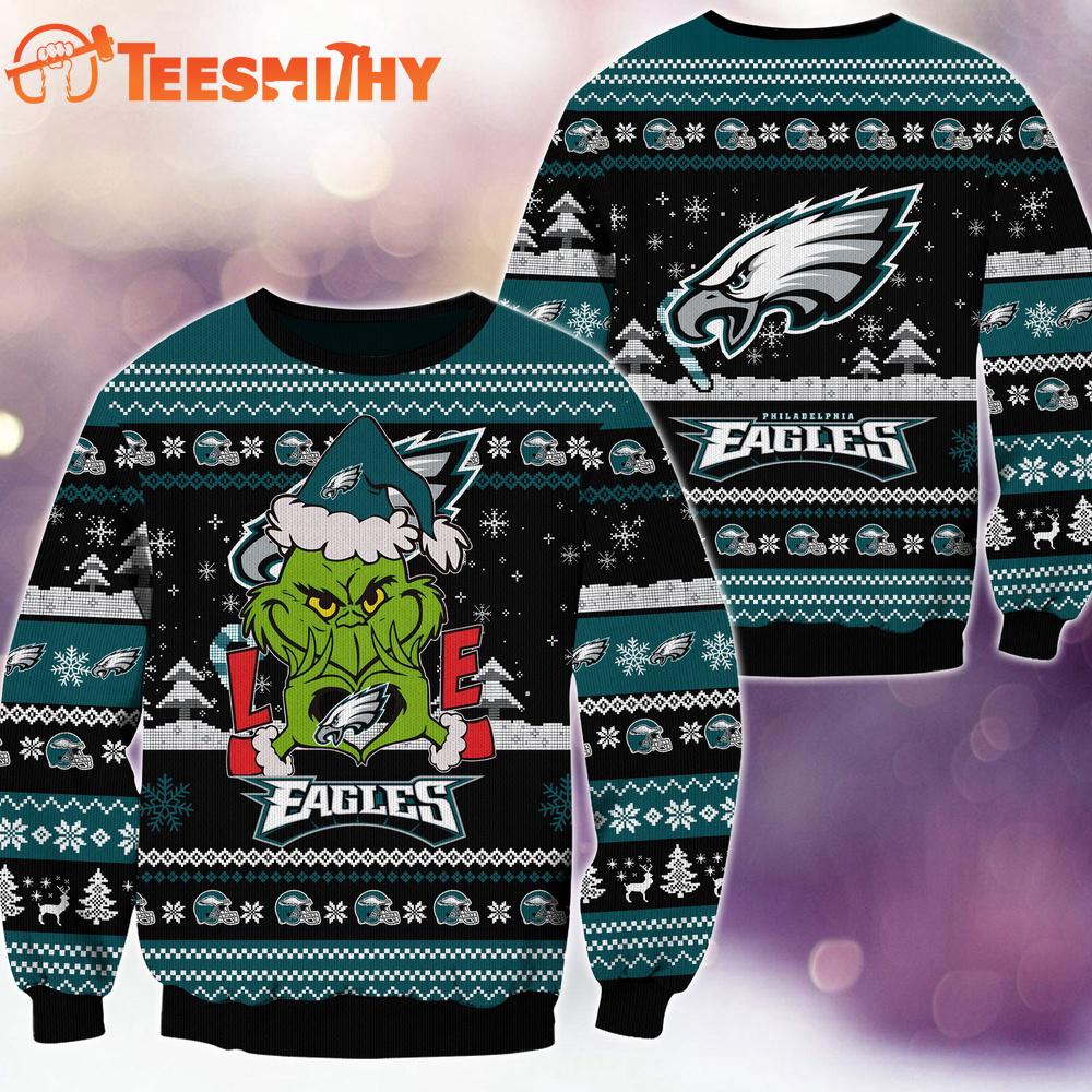 Philadelphia Eagles NFL Grinch Football Limited Ugly Christmas Sweater