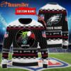 Philadelphia Eagles NFL Grinch Hands Personalized Ugly Christmas Sweater