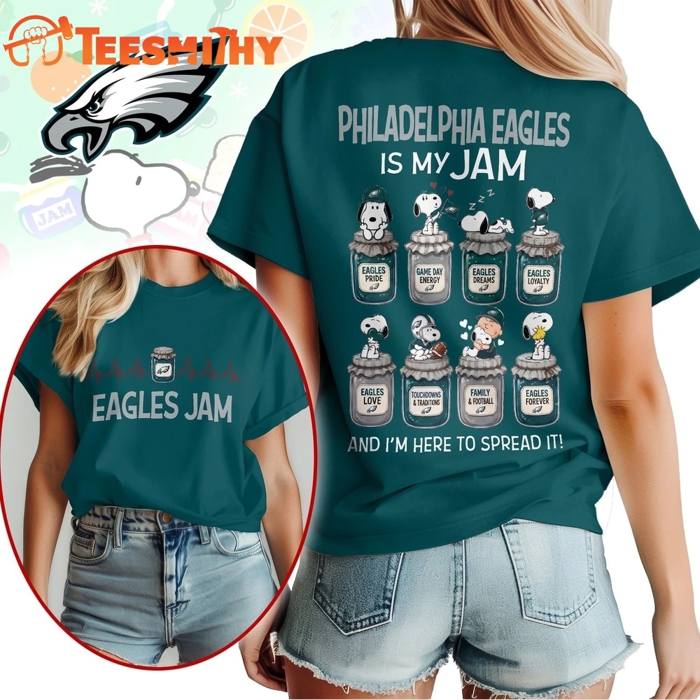 Philadelphia Eagles NFL Jam Snoopy Peanuts Football Fan 3D Shirt