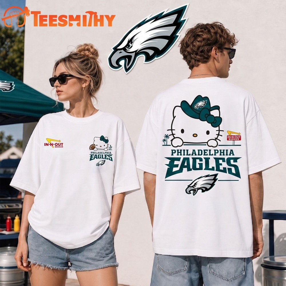 Philadelphia Eagles NFL Kitty Burger Game Day Unisex 3D Shirt