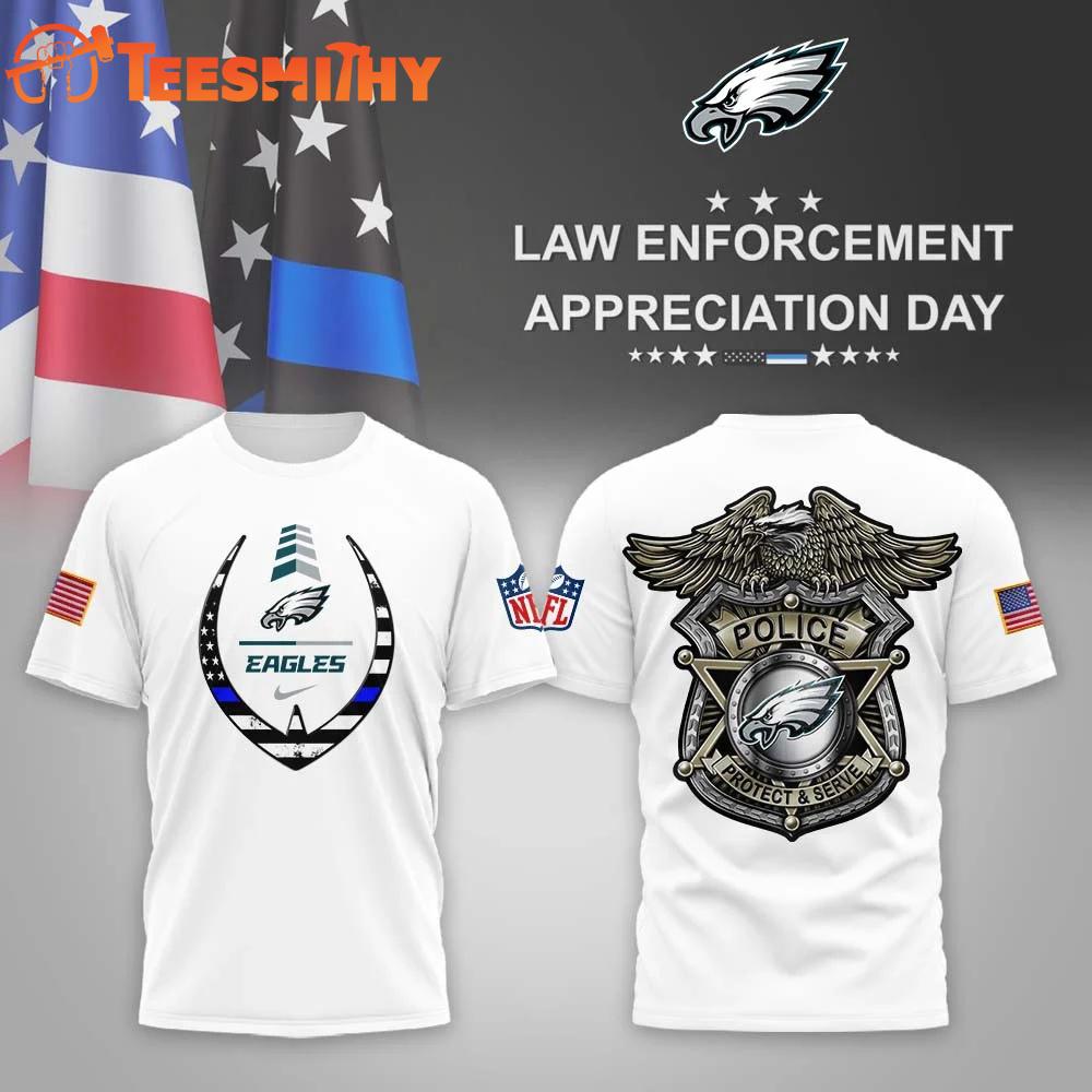 Philadelphia Eagles NFL Law Enforcement Appreciation Day White T Shirt
