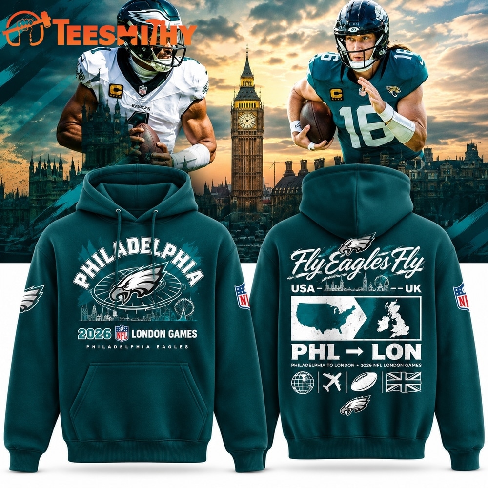 Philadelphia Eagles NFL London Games Tottenham 2026 Hoodie
