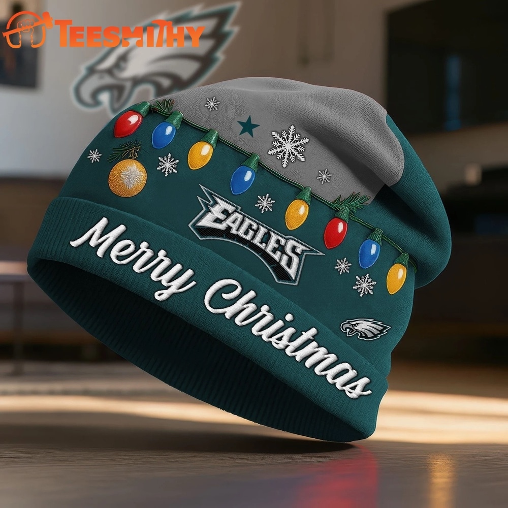 Philadelphia Eagles NFL Merry Christmas Beanie Hat