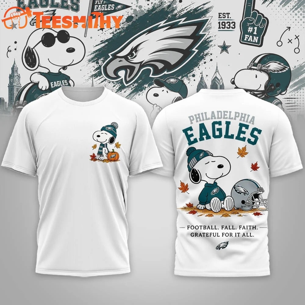 Philadelphia Eagles NFL Snoopy Fall Game Day Beagle 3D Shirt