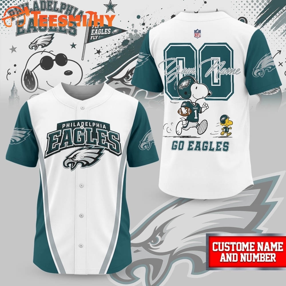 Philadelphia Eagles NFL Snoopy Ultimate Game Day Personalized Jersey Shirt