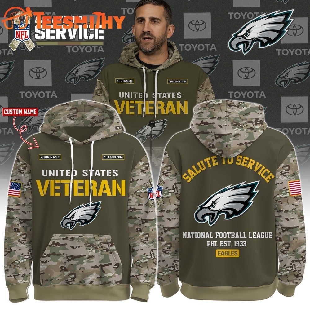 Philadelphia Eagles NFL US Veterans Salute To Service 2026 Hoodie Shirt