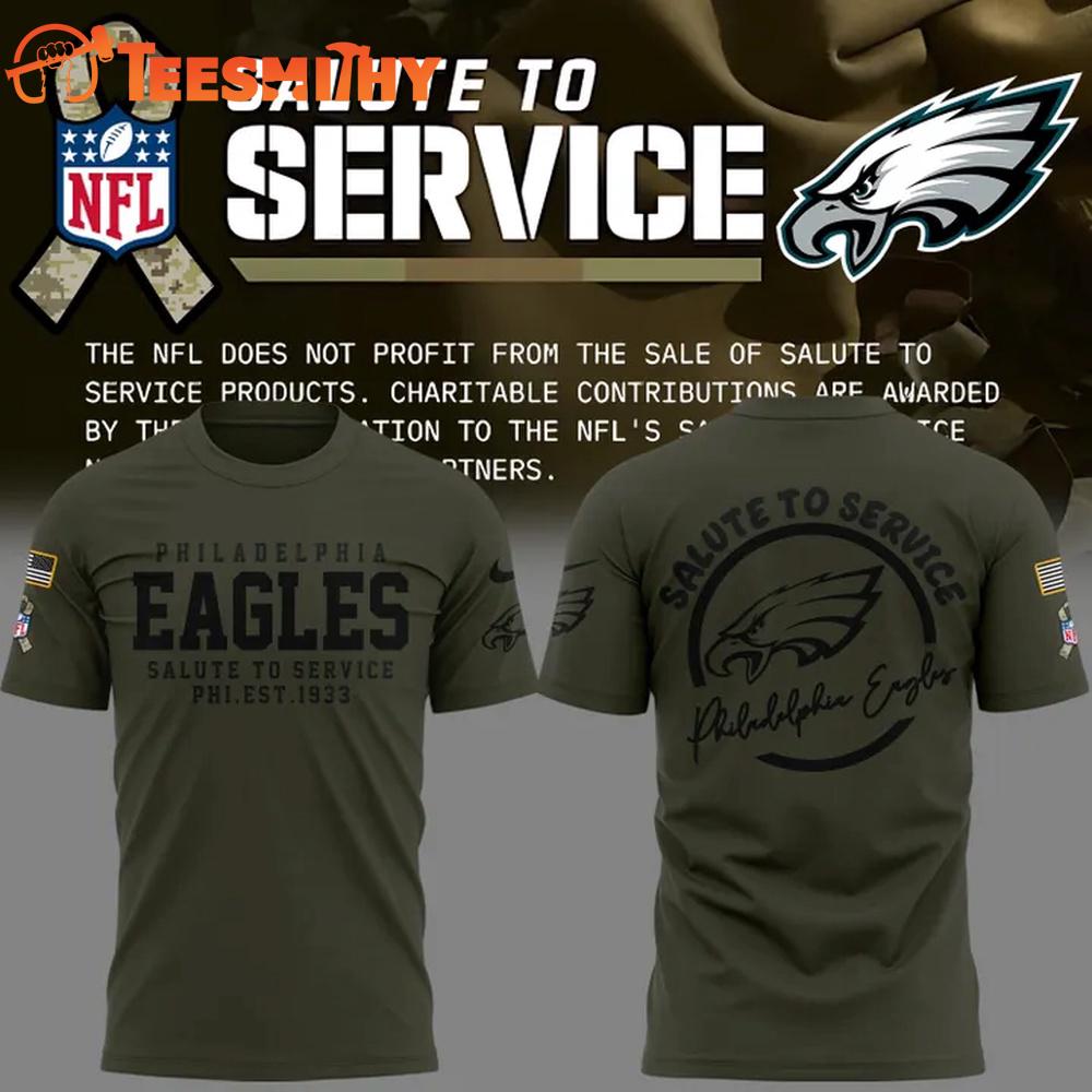 Philadelphia Eagles Salute to Service 2025 T Shirt Philadelphia Eagles Salute to Service 2025 T Shirt