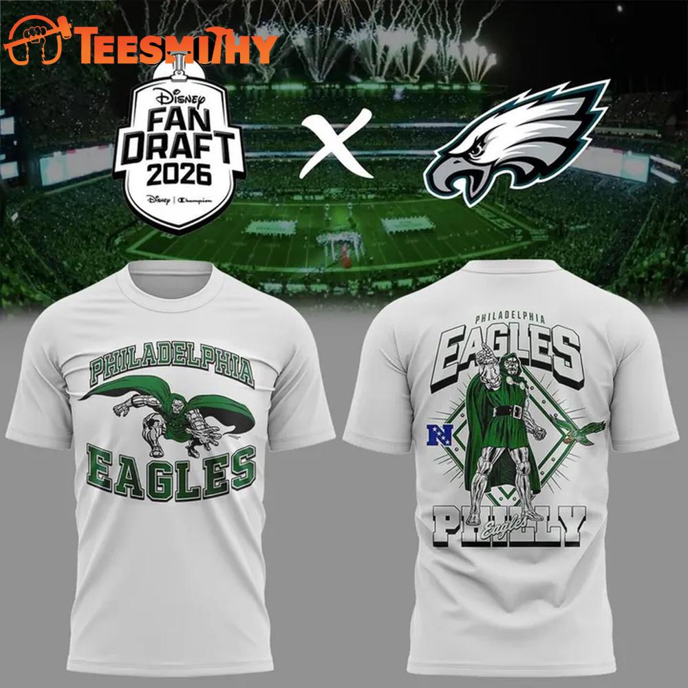 Philadelphia Eagles x Disney Fan Draft 2026 Doctor Doom T-Shirt