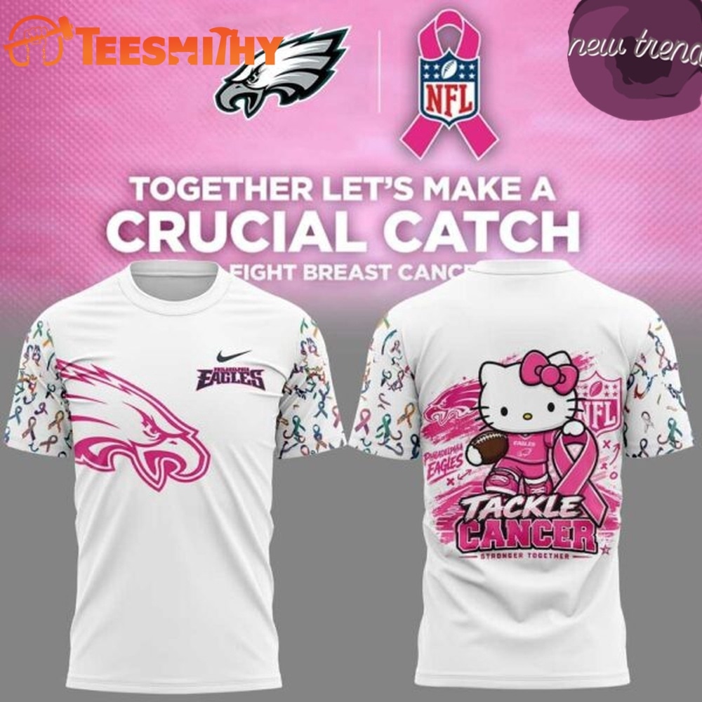 Philadelphia Eagles x Hello Kitty Crucial Catch 2026 T Shirt