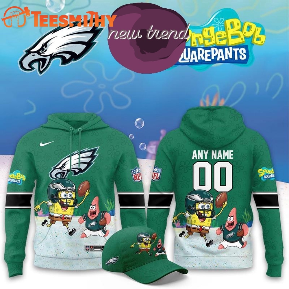 Philadelphia Eagles x SpongeBob Limited Edition Personalized Hoodie