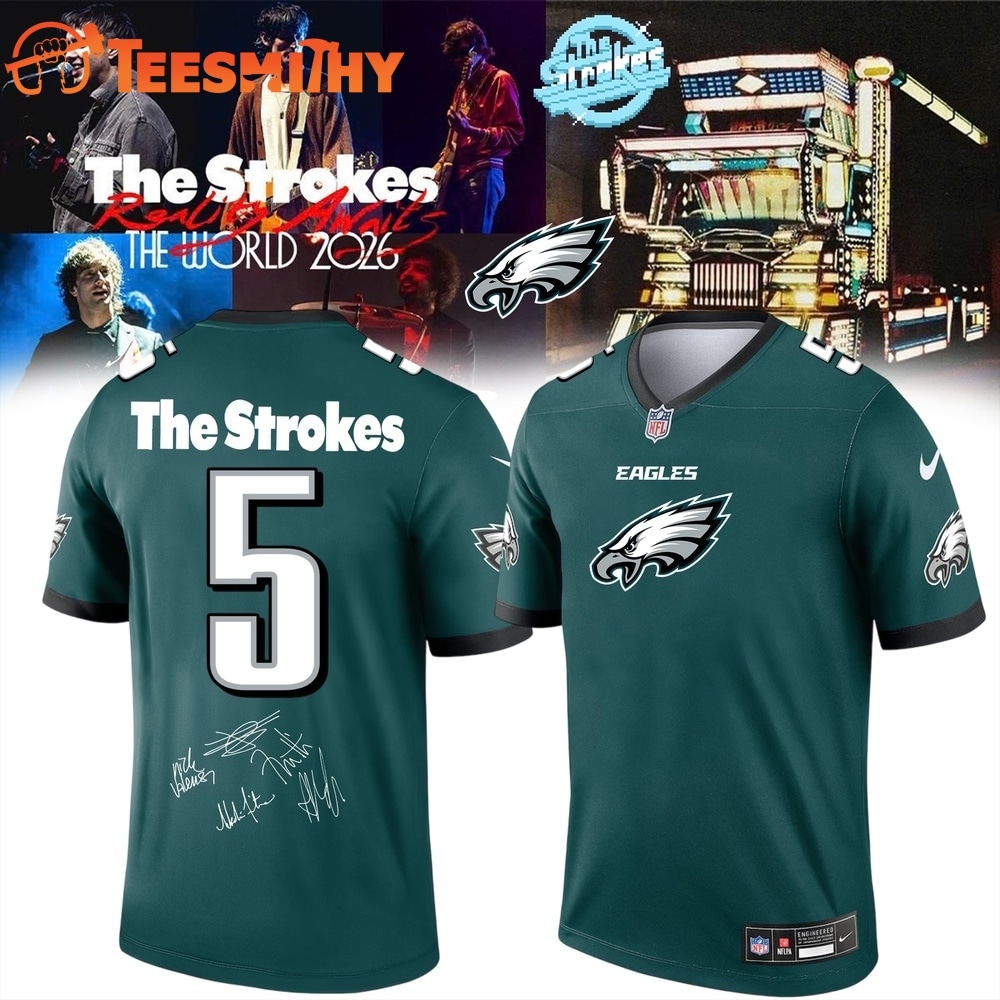 Philadelphia Eagles x The Strokes Reality Awaits World Tour 2026 Limited Edition Signature Football Jersey