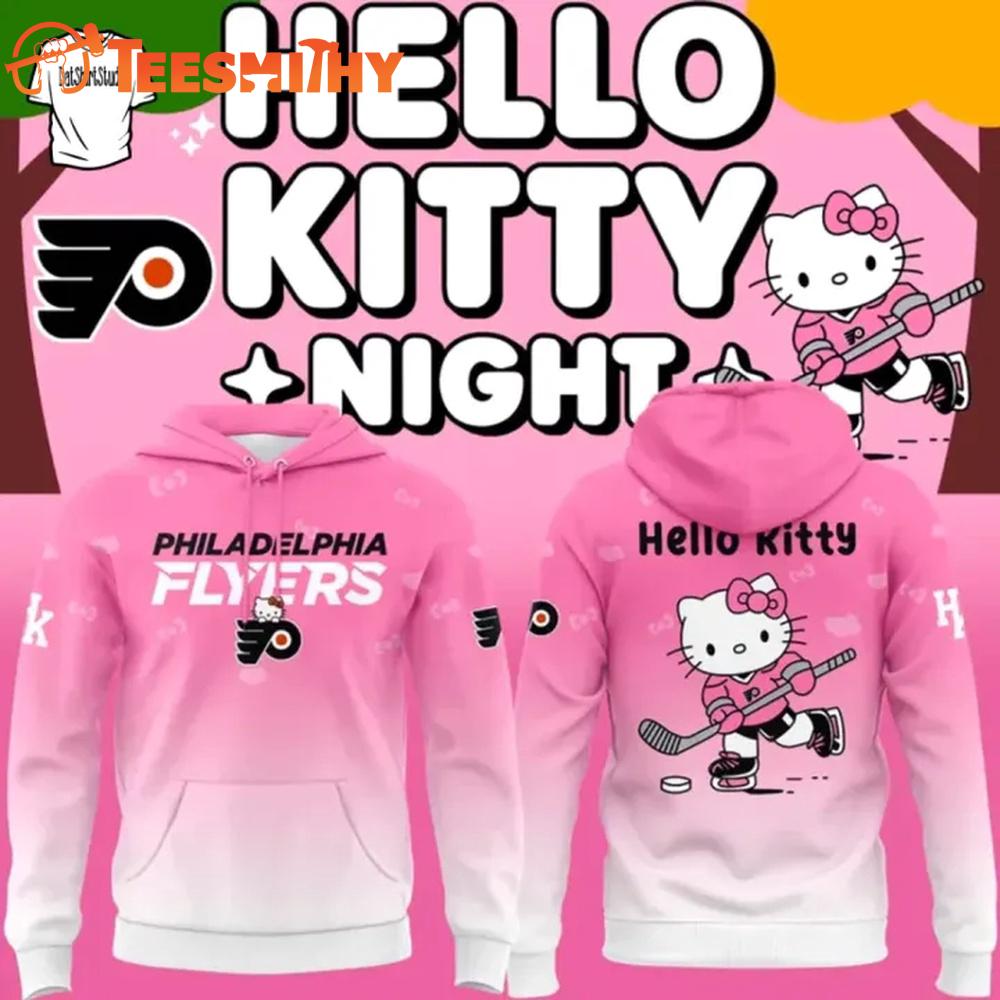 Philadelphia Flyers x Hello Kitty Night 2025-2026 Game Pink Hoodie