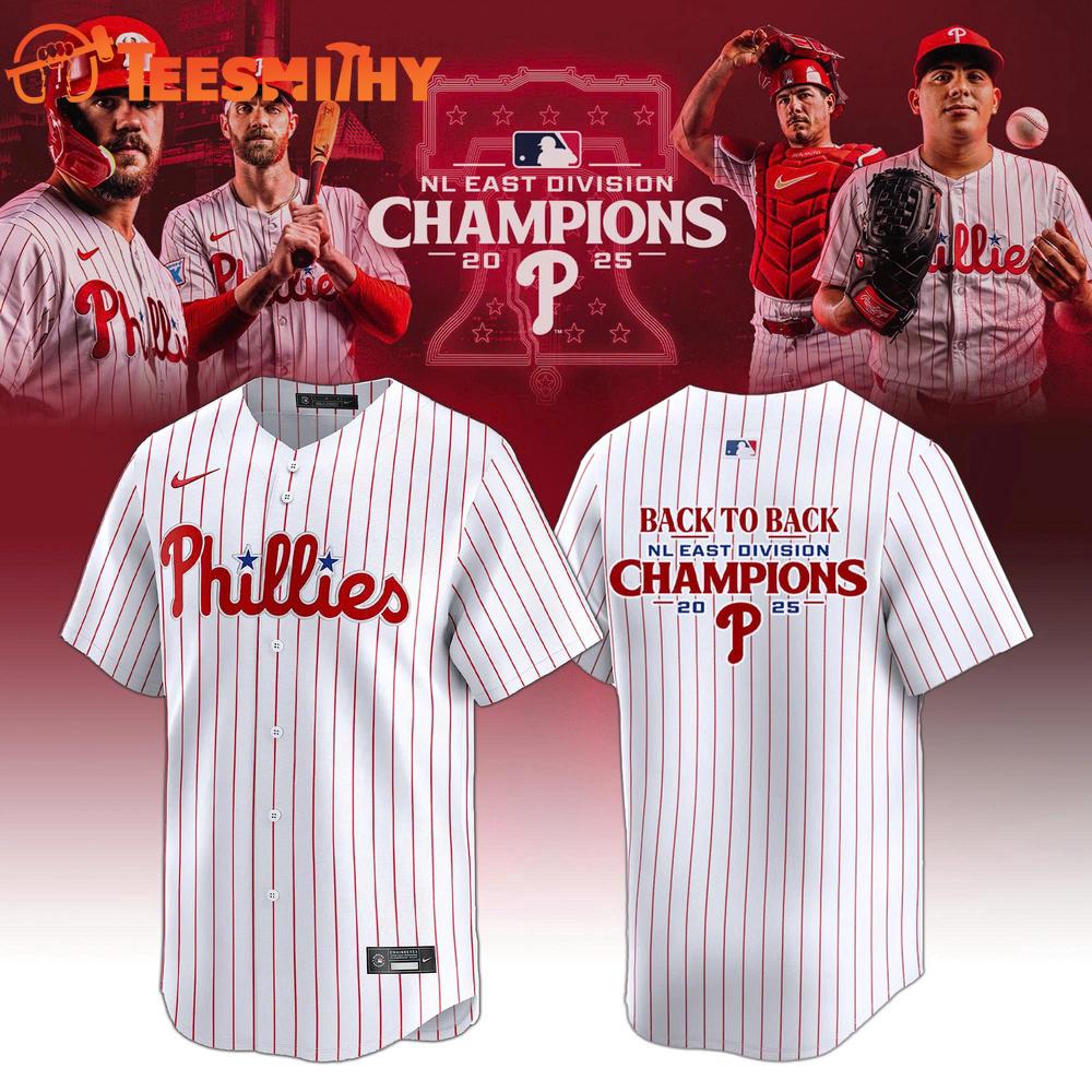 Philadelphia Phillies 2025 NL East Division Champions Baseball Jersey