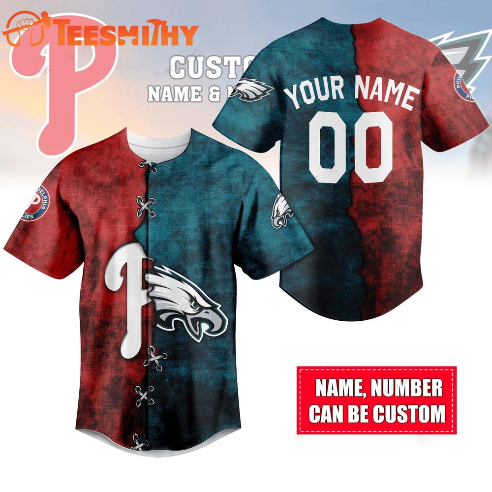 Philadelphia Phillies & Philadelphia Eagles Baseball Jersey