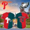 Philadelphia Phillies & Philadelphia Eagles Custom Baseball Jersey