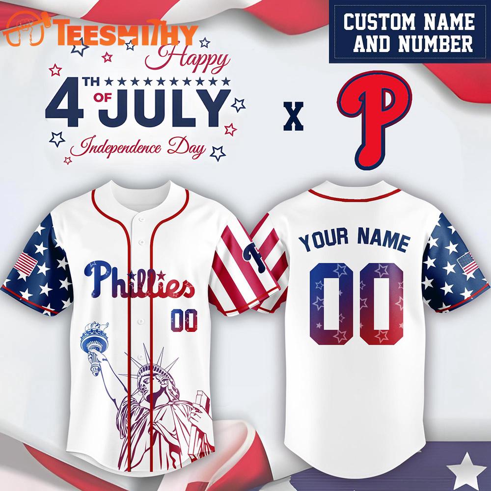Philadelphia Phillies Special Independence Day Limited Edition Custom Baseball Jersey
