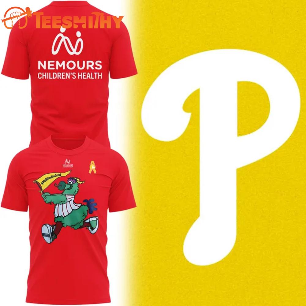 Philadelphia Phillies Special Nemours Childhood Cancer Red T Shirt Philadelphia Phillies Special Nemours Childhood Cancer Red T Shirt