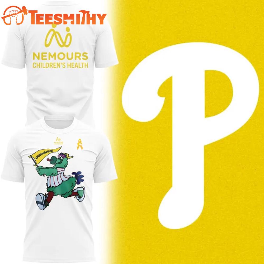 Philadelphia Phillies Special Nemours Childhood Cancer White Shirt Philadelphia Phillies Special Nemours Childhood Cancer White Shirt
