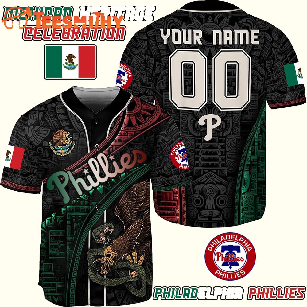 Philadelphia Phillies x Mexican Heritage Celebration Custom Baseball Jersey