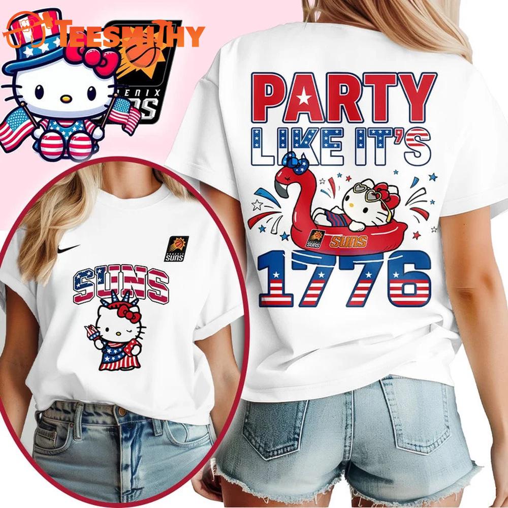 Phoenix Suns 2026 NBA Hello Kitty Independence Day Unisex 3D Shirt
