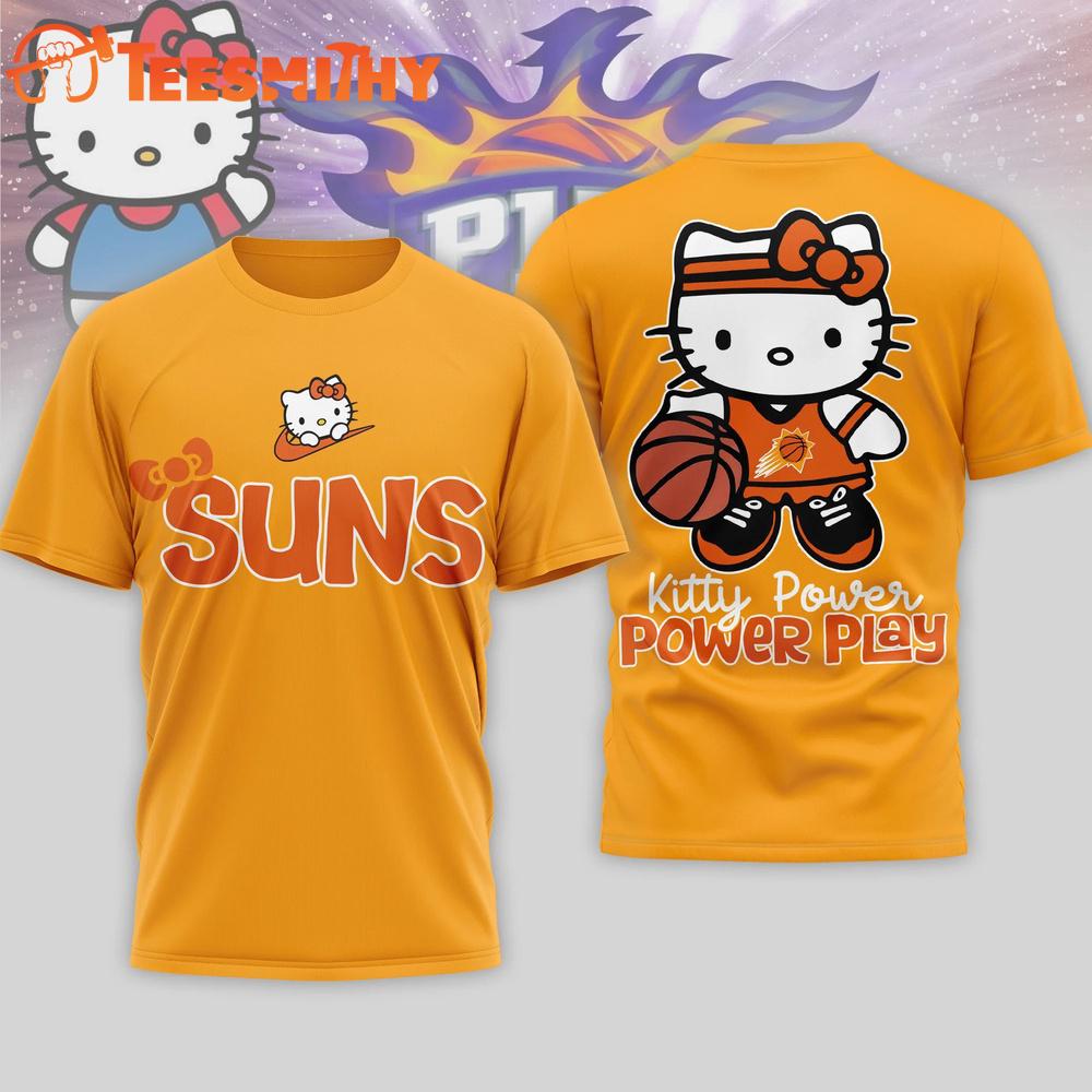 Phoenix Suns 2026 NBA Hello Kitty Power Play 3D T Shirt