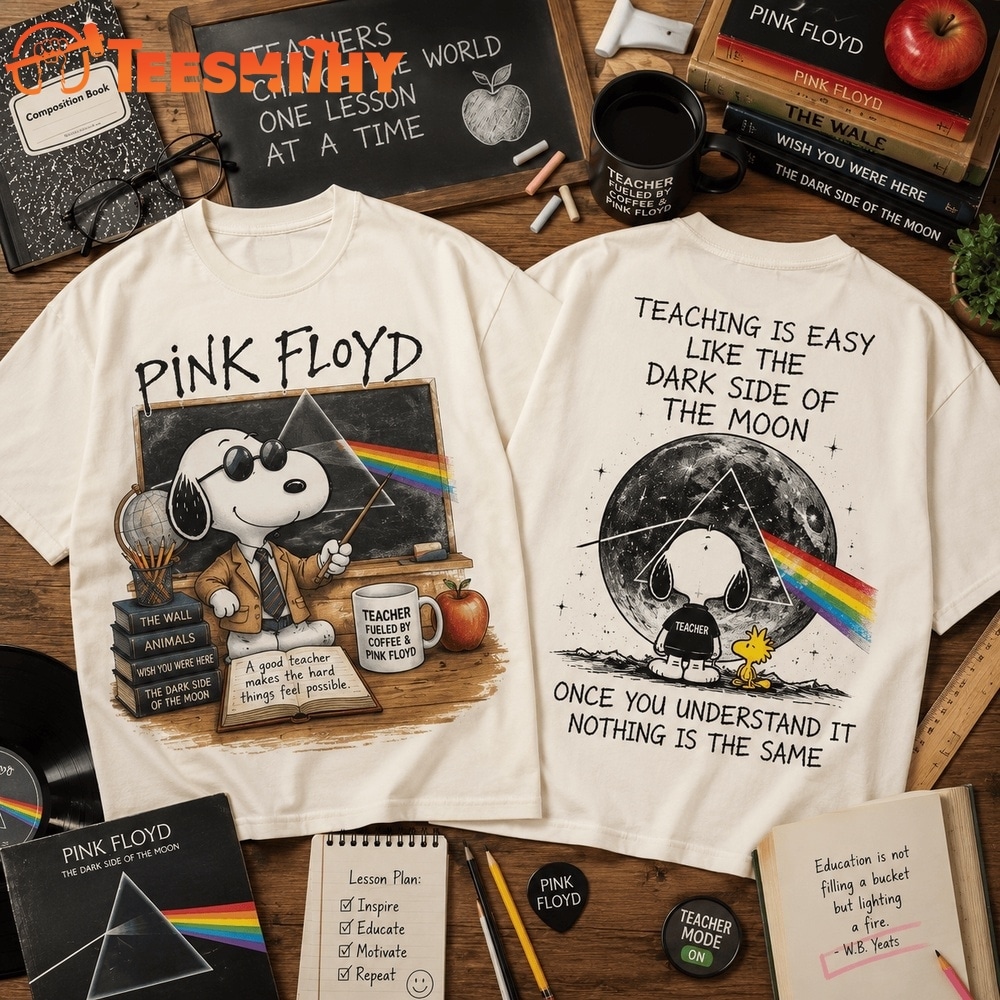 Pink Floyd x Snoopy Another Brick in the Classroom 3D Shirt