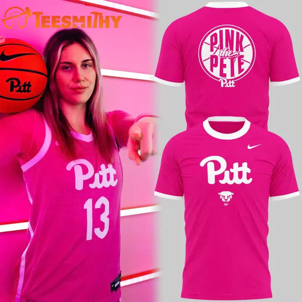 Pittsburgh Panthers Basketball Pink the Pete Uniform Special Edition T Shirt