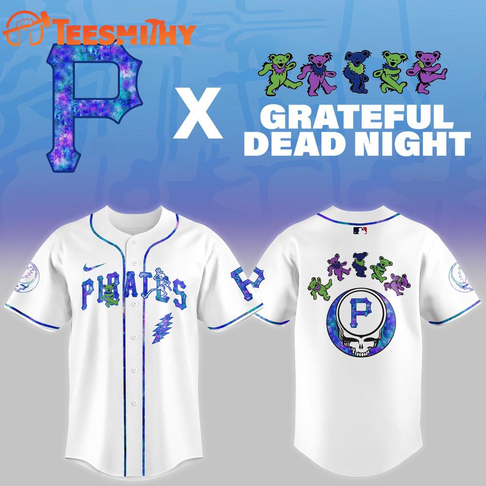 Pittsburgh Pirates 2025 Grateful Dead Night Game Baseball Jersey Pittsburgh Pirates 2025 Grateful Dead Night Game Baseball Jersey