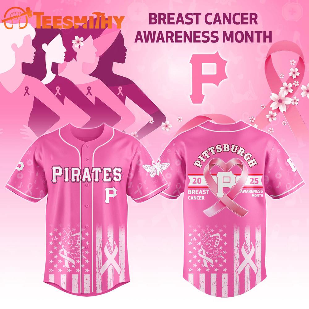 Pittsburgh Pirates x Breast Cancer Limited Edition Custom Baseball Jersey
