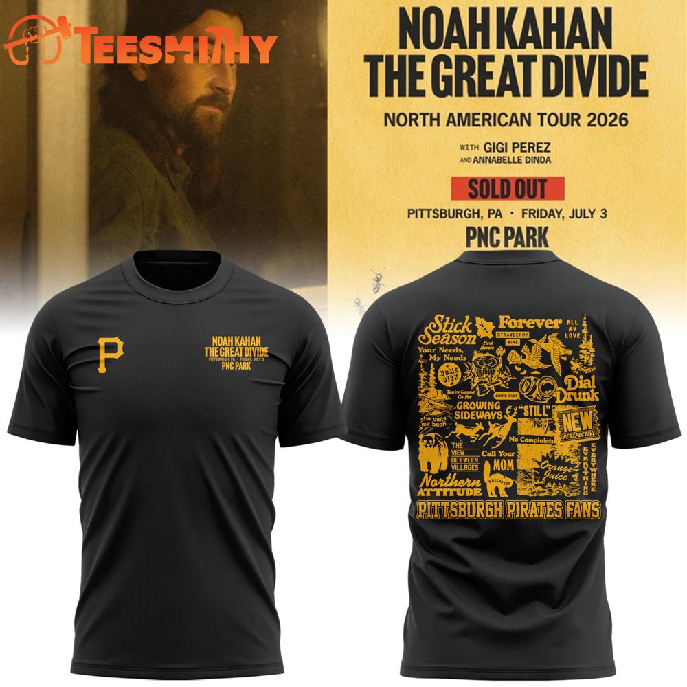 Pittsburgh Pirates x Noah Kahan Dark 2026 3D Shirt